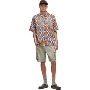 Mode Of One Mens Retro Check Button Up Shirt, NWT